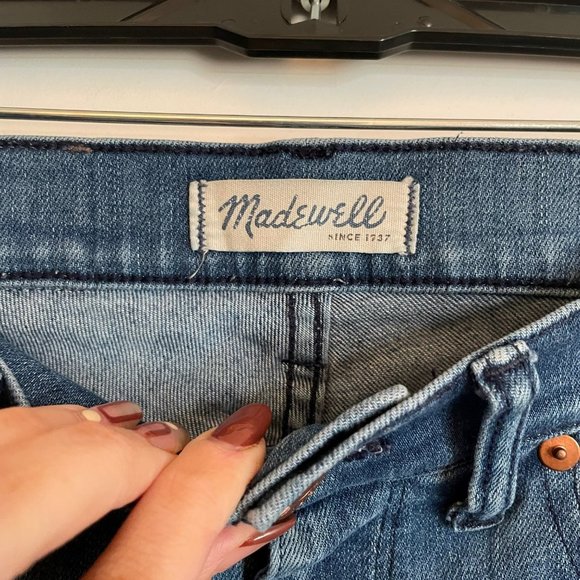 MADEWELL Mid Rise Skinny Skinny Jeans with Ripped Knees Size 27 - Picture 4 of 7
